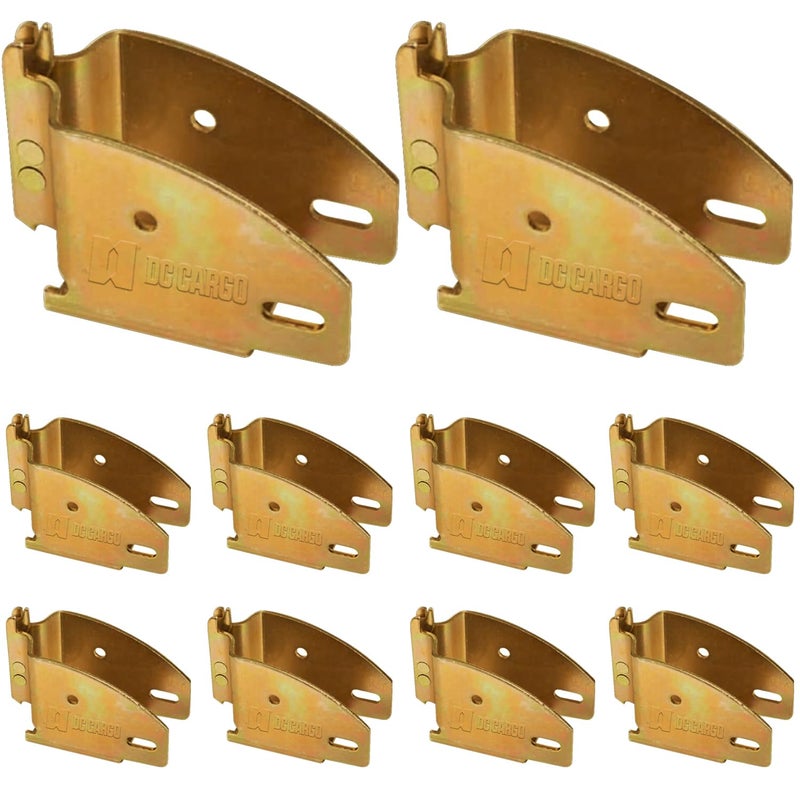 DC Cargo Mall E Track Wood Beam End Socket Shelf Brackets Accessories (10 Pack) - Fit with 2x4 2x6 Add Removable Etrack Load Lock Bar for Enclosed Trailers - Zinc-Coated Steel - Image 1